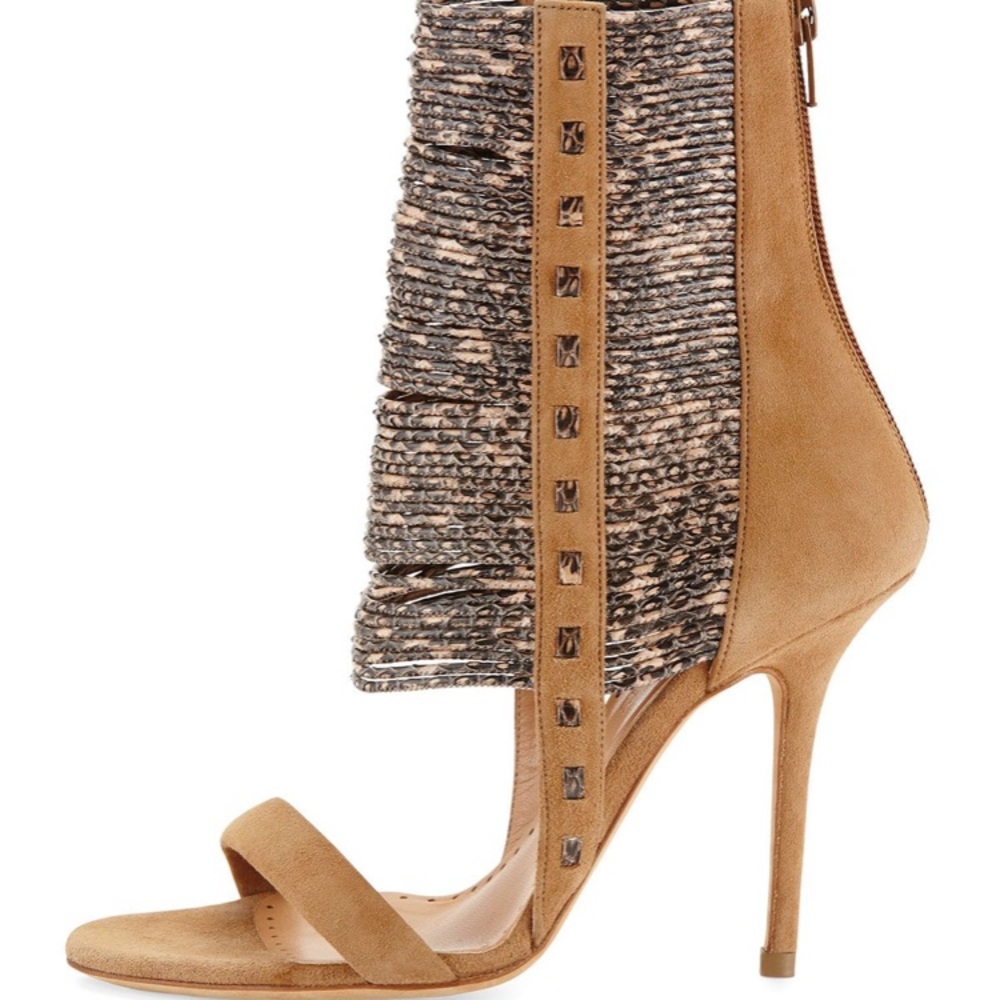 NWOT Alexa Wagner killima suede snake print bootie